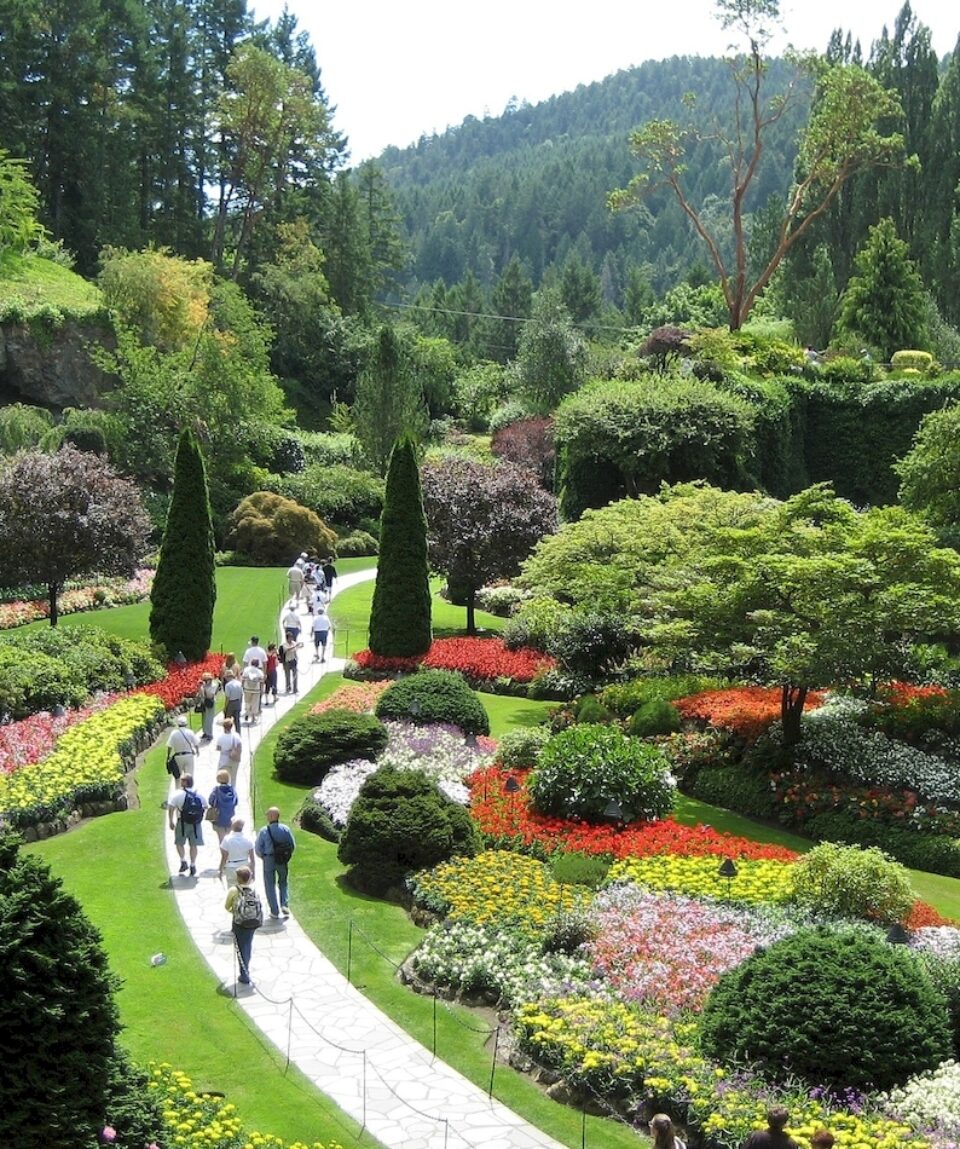 Butchart Gardens is a National Historic Site, and a stunning depiction of flora as art