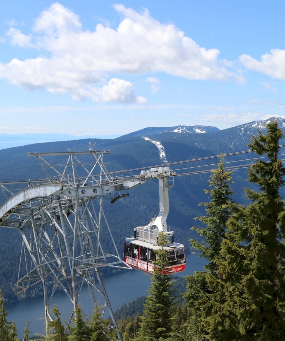 Heading up the Grouse Mountain Skyride
