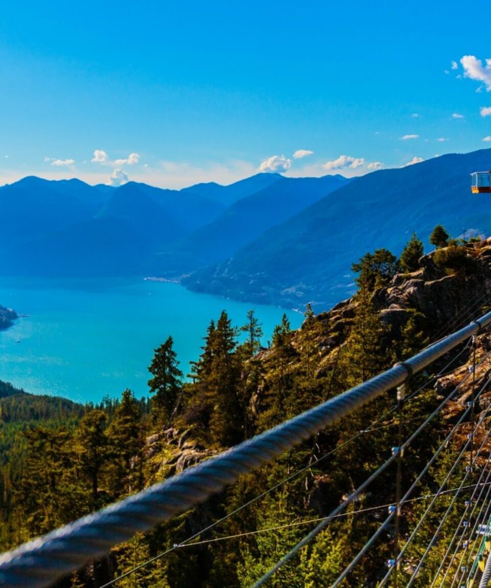 The Sea to Sky Gondola ride, the Summit Viewing Deck and Sky Pilot Suspension Bridge are exhilirating experiences in the shadow