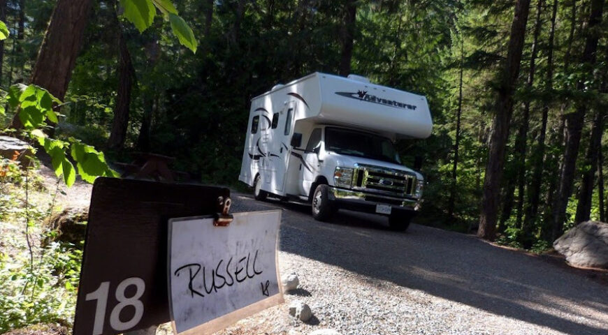 RV on pre-booked campground